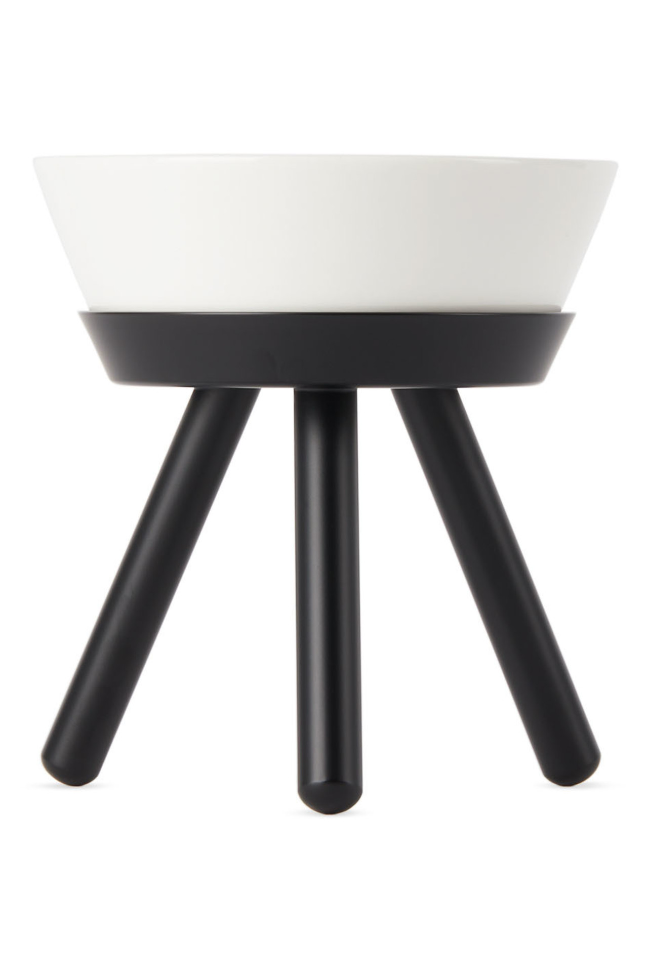 Black &amp; White Tall Oreo Table Pet Bowl
