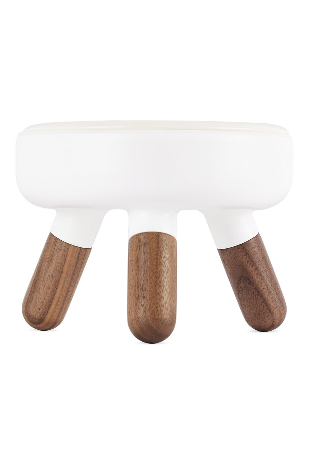 Walnut Oreo Table Wood Short Dog Bowl