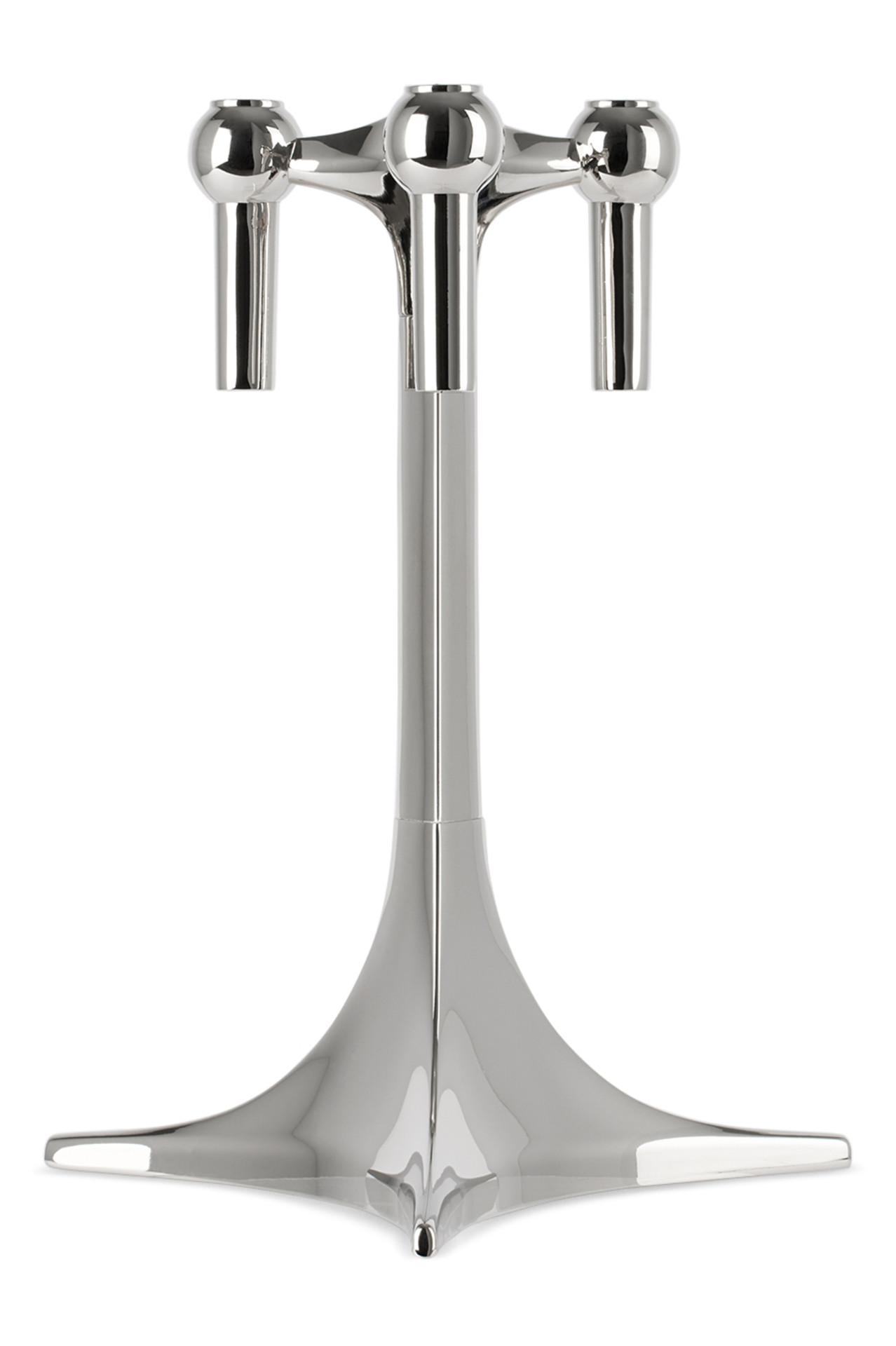 Silver Chrome Candle Holder Stand