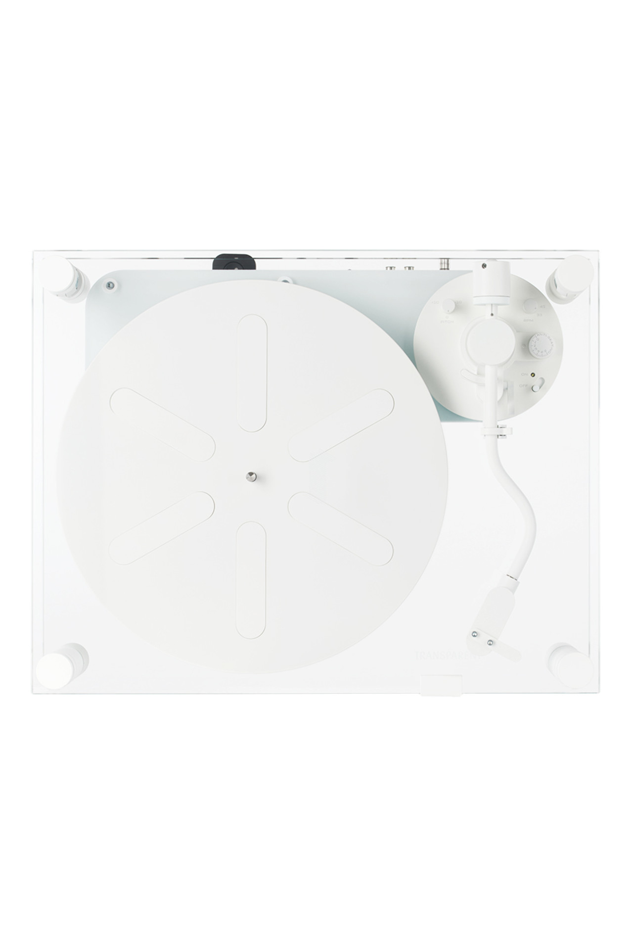 White Transparent Turntable by Transparent