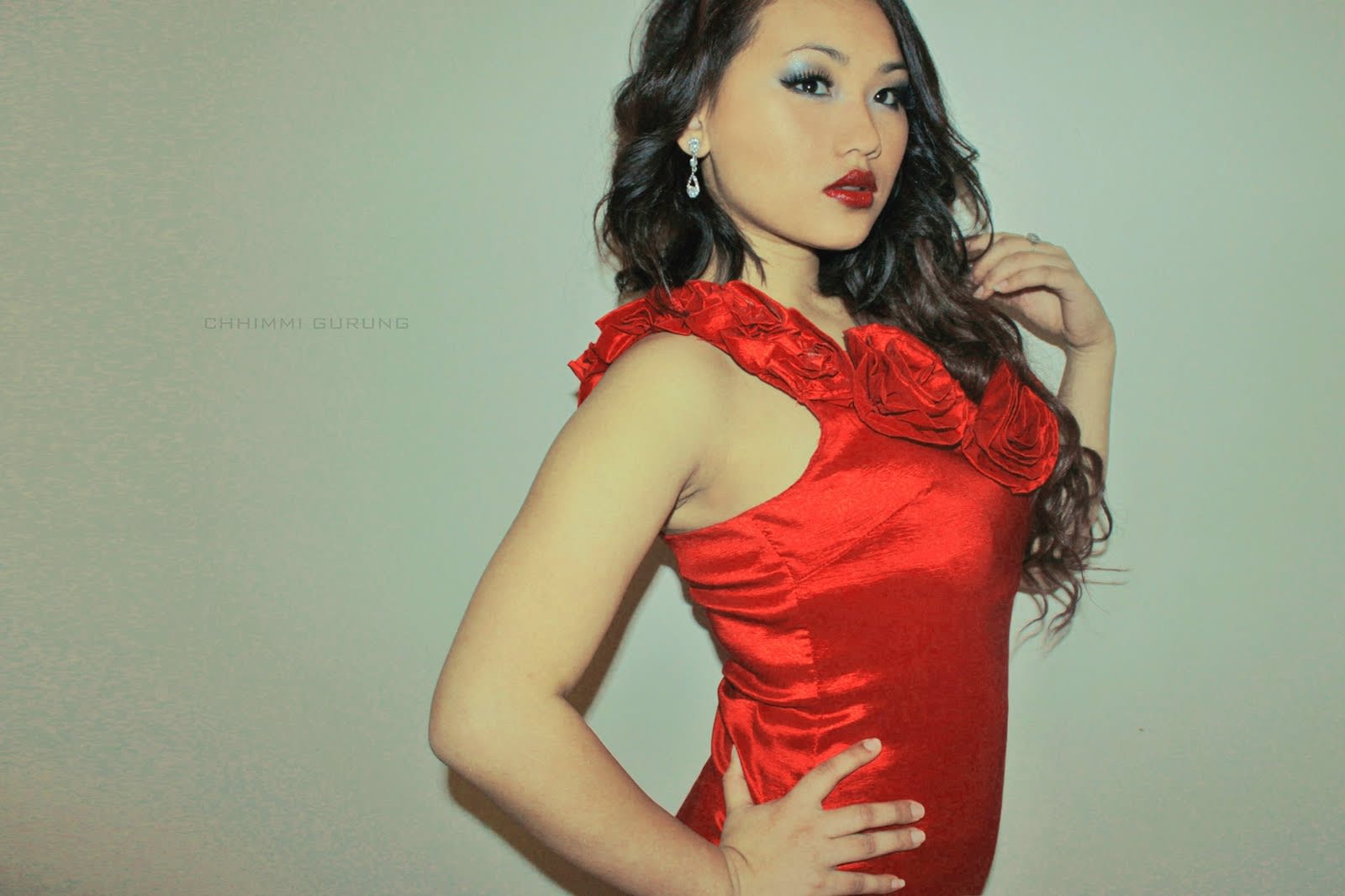 Sarala Thapa – Miss UK Nepal Photoshoot red