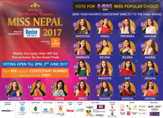 Miss Nepal 2017popular choice