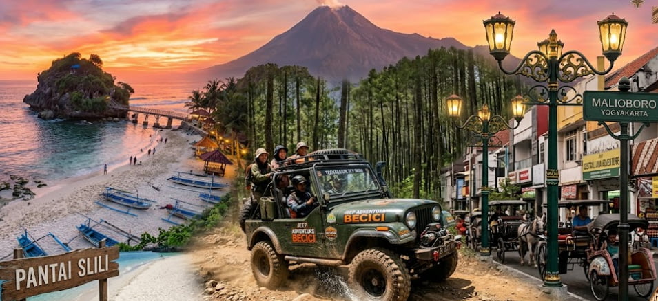 Jogja Jeep, Pantai & Malioboro