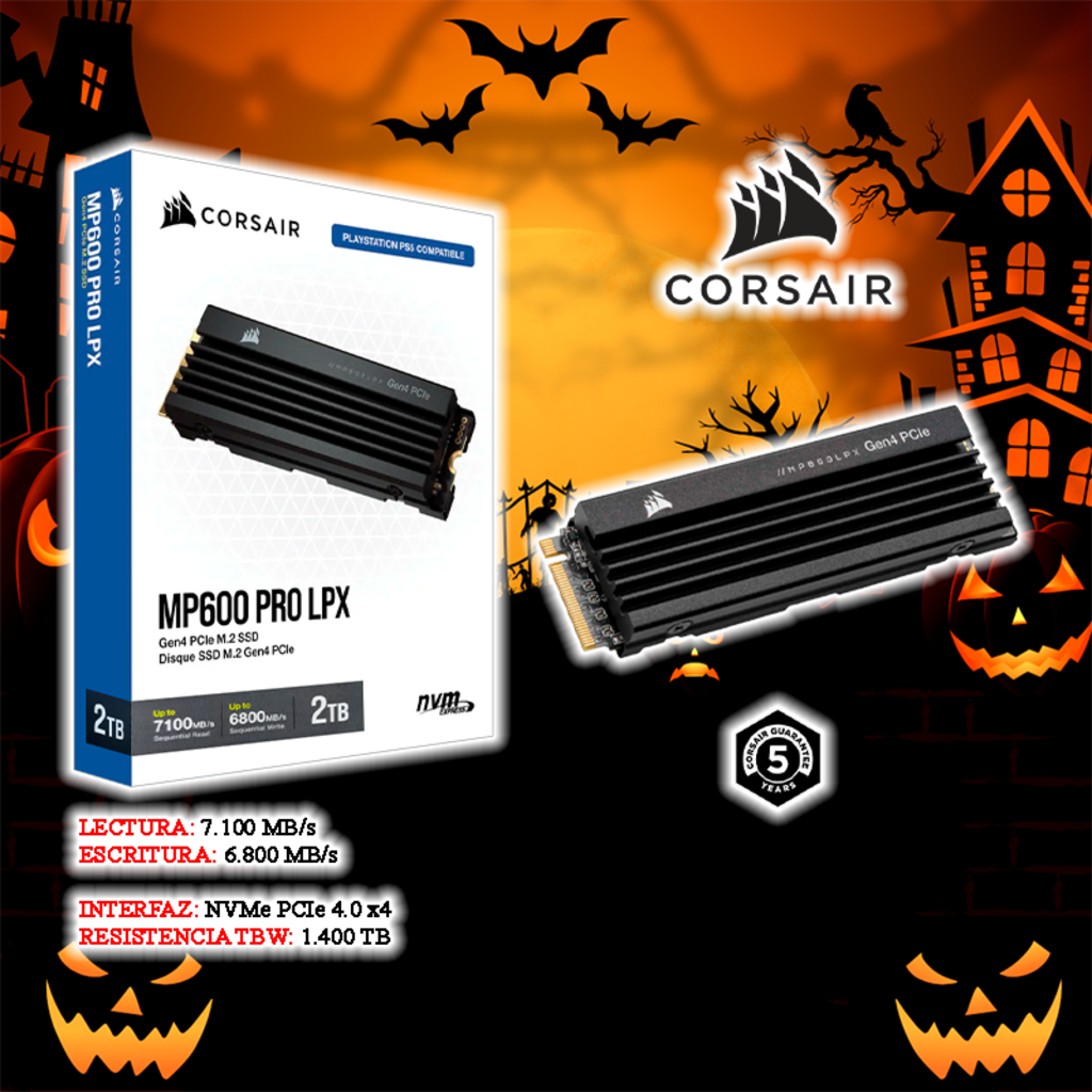 Imagen de SSD M.2 2TB CORSAIR MP600 PRO LPX
