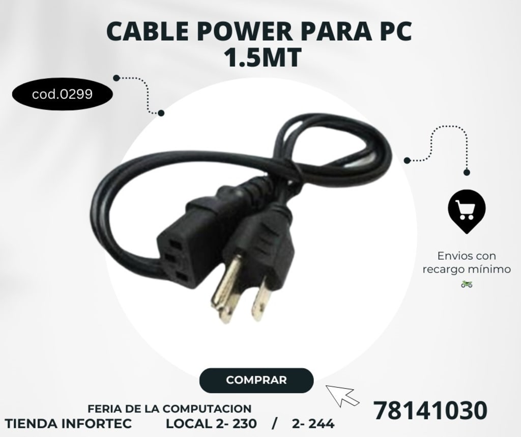Imagen de Cable de poder para pc