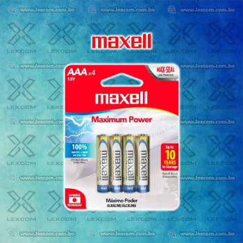 BATERIAS ALCALINAS AAA PACK 4UND MAXELL