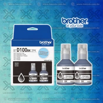 TINTA BROTHER BTD100BK NEGRO 2 PACK
