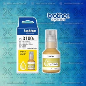 TINTA BROTHER BTD100Y AMARILLO