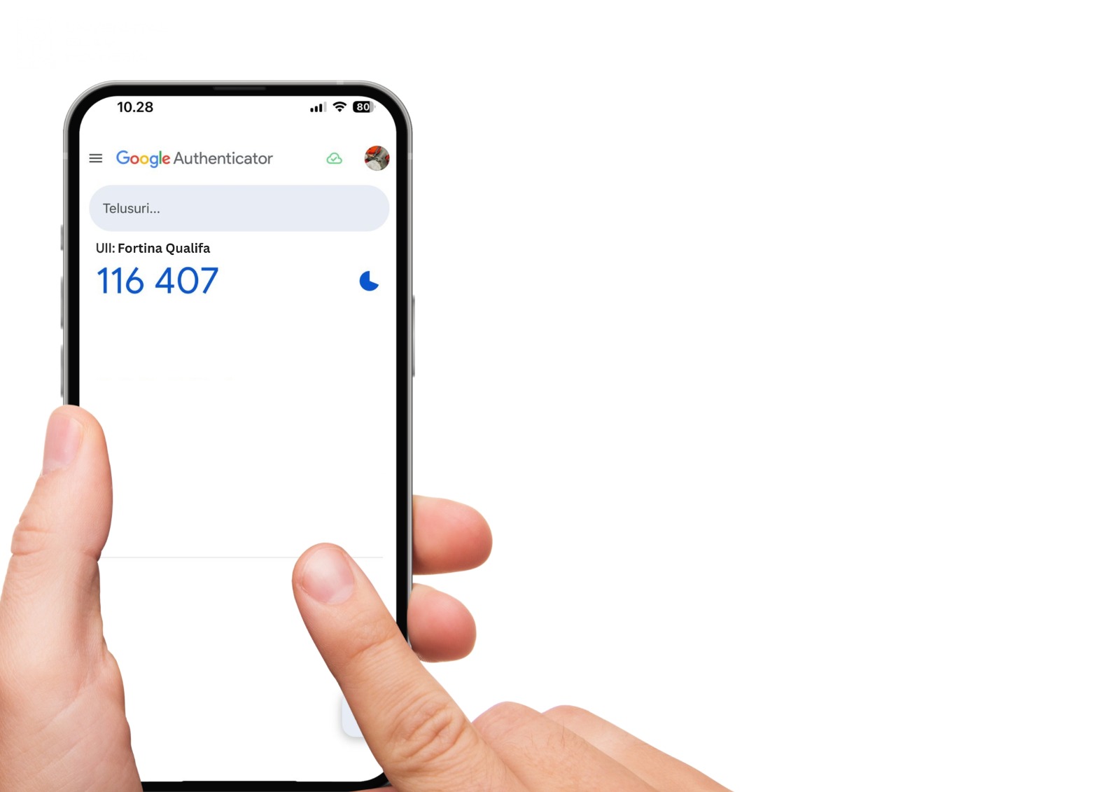 Kode Token di Google Authenticator