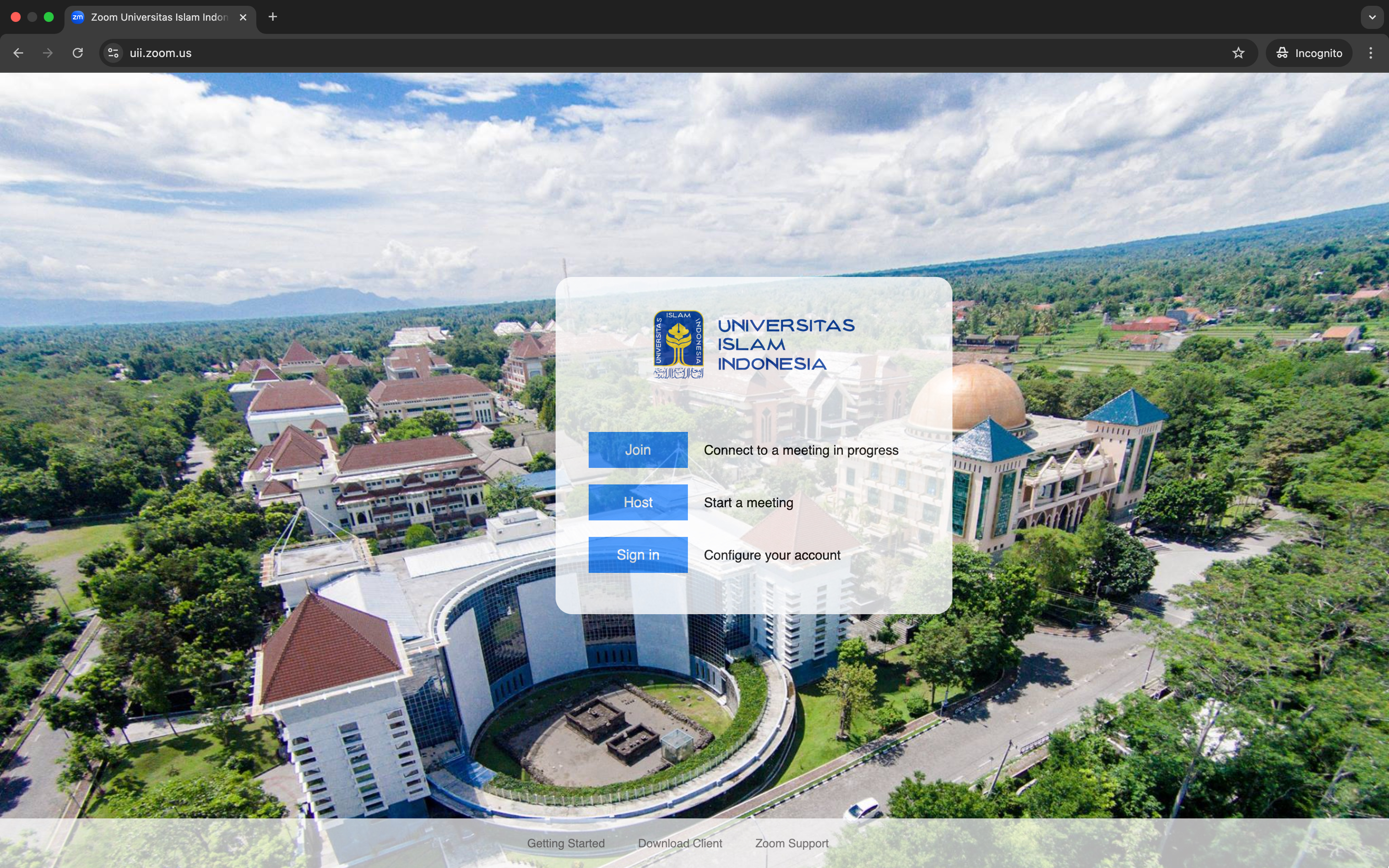 Kunjungi Website Zoom UII