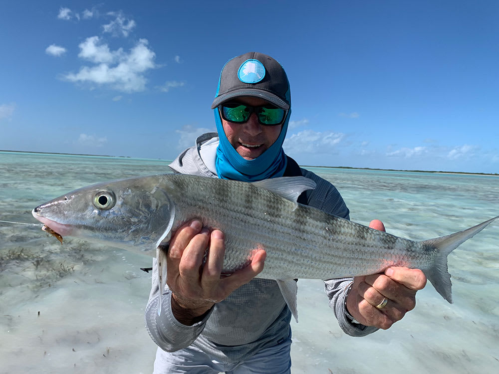 angler holding cuba bonefish
