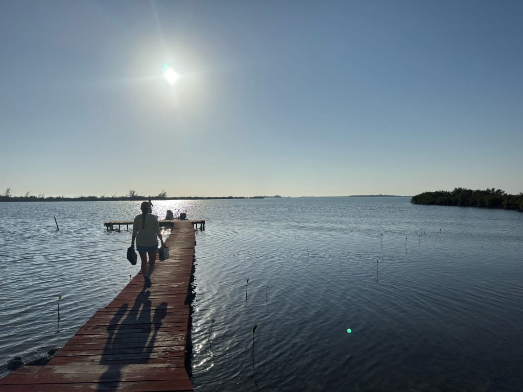 The fishing dock at las salinas