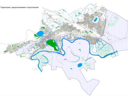 В администрации Ишима составили карту территорий, которые могут попасть под паводок