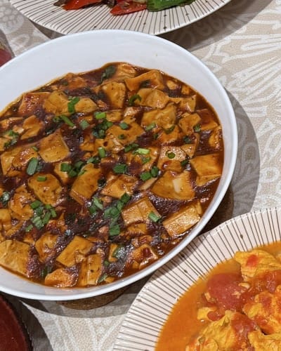 Mapo tofu, cooked by Lynne's family