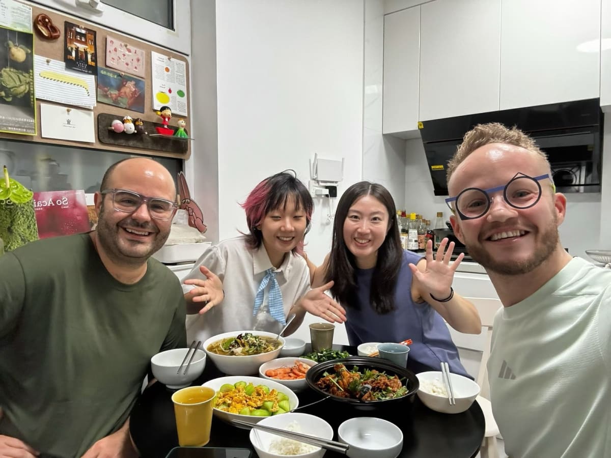 Guests dining with Chuan