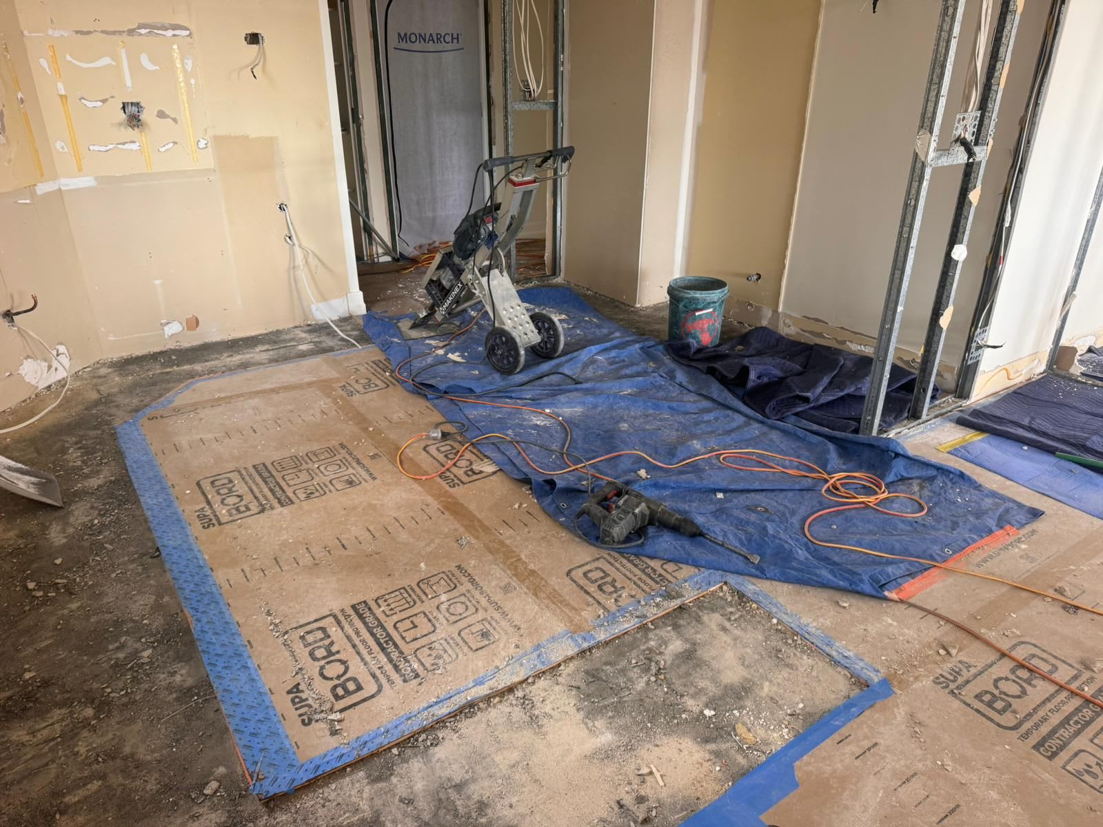 Floor Grinder On Subfloor