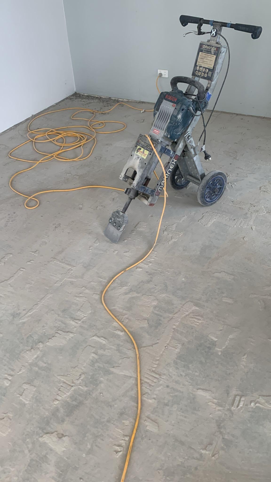 Floor Stripper Machine On Bare Concrete