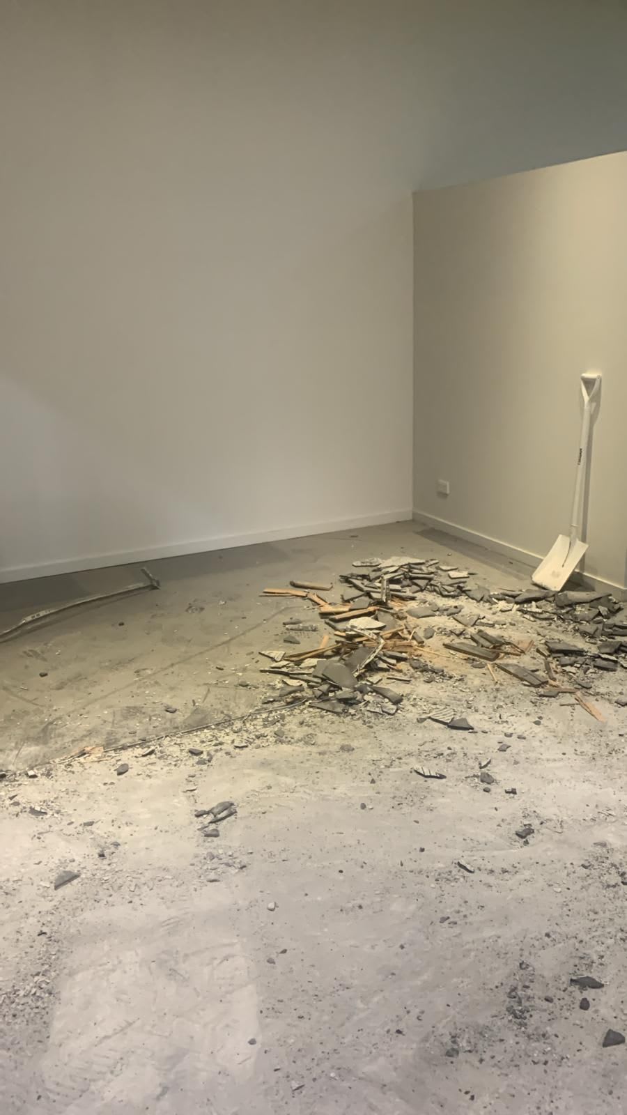 Tile Removal Debris Pile Shovel