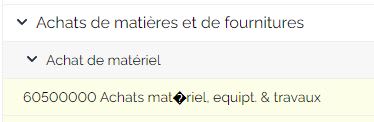 lignes avec accents
