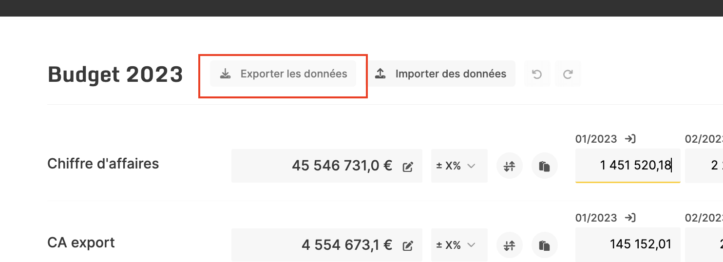 Comment exporter un budget sur Excel puis le re-importer sur Finthesis