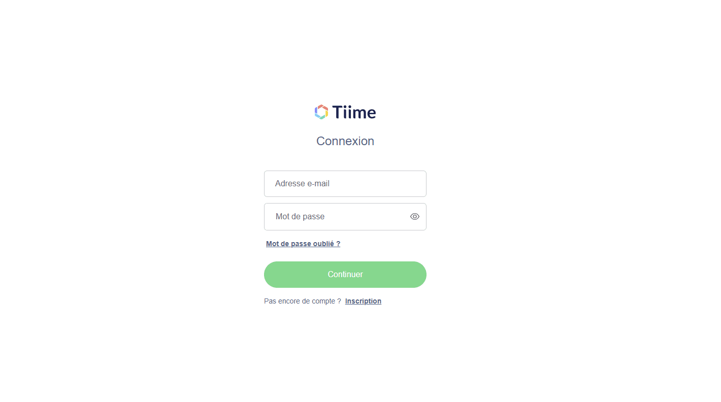 Connexion Tiime