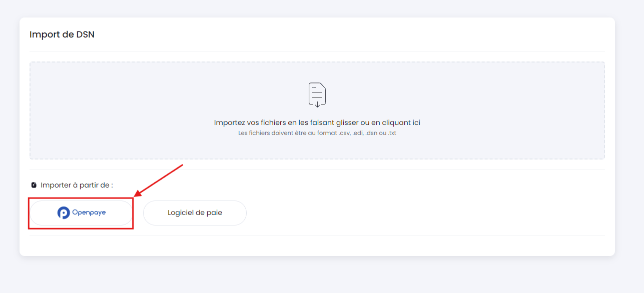 Bouton d'API Openpaye