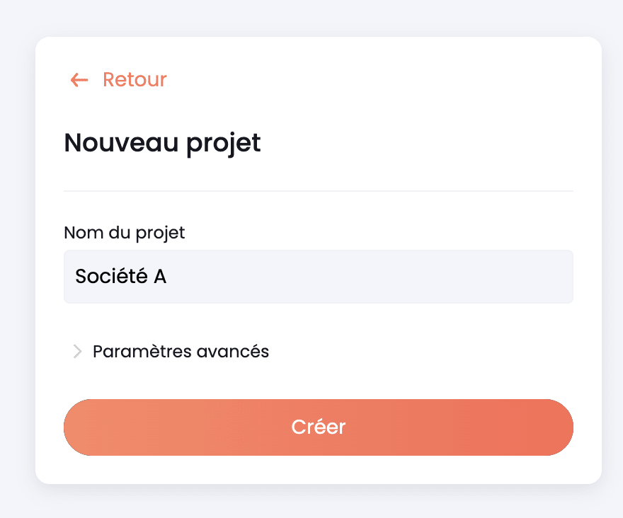 création projet