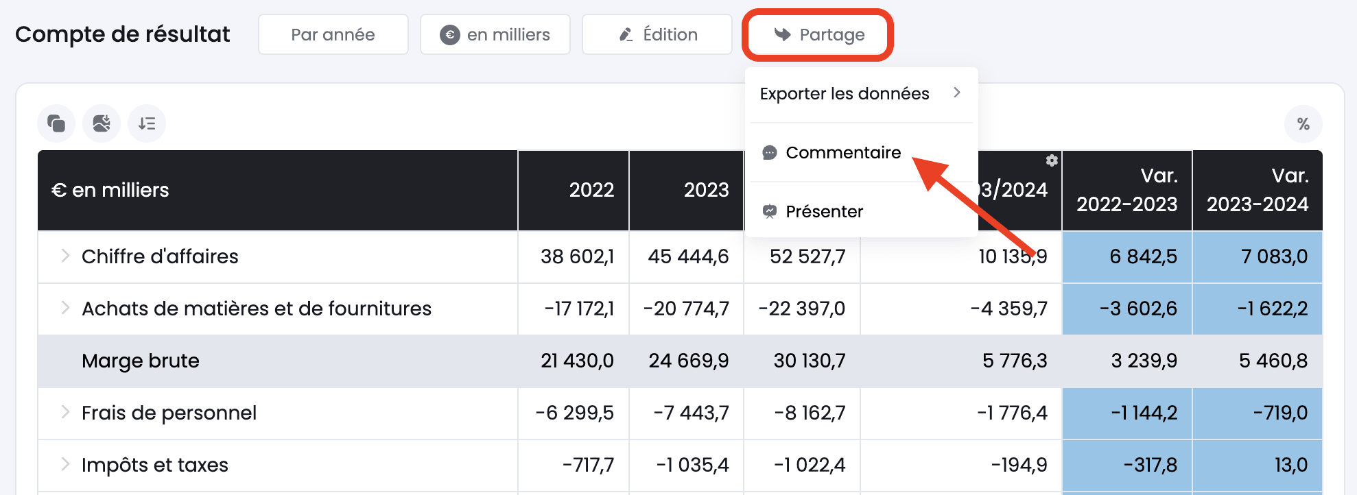 ajout de commentaires