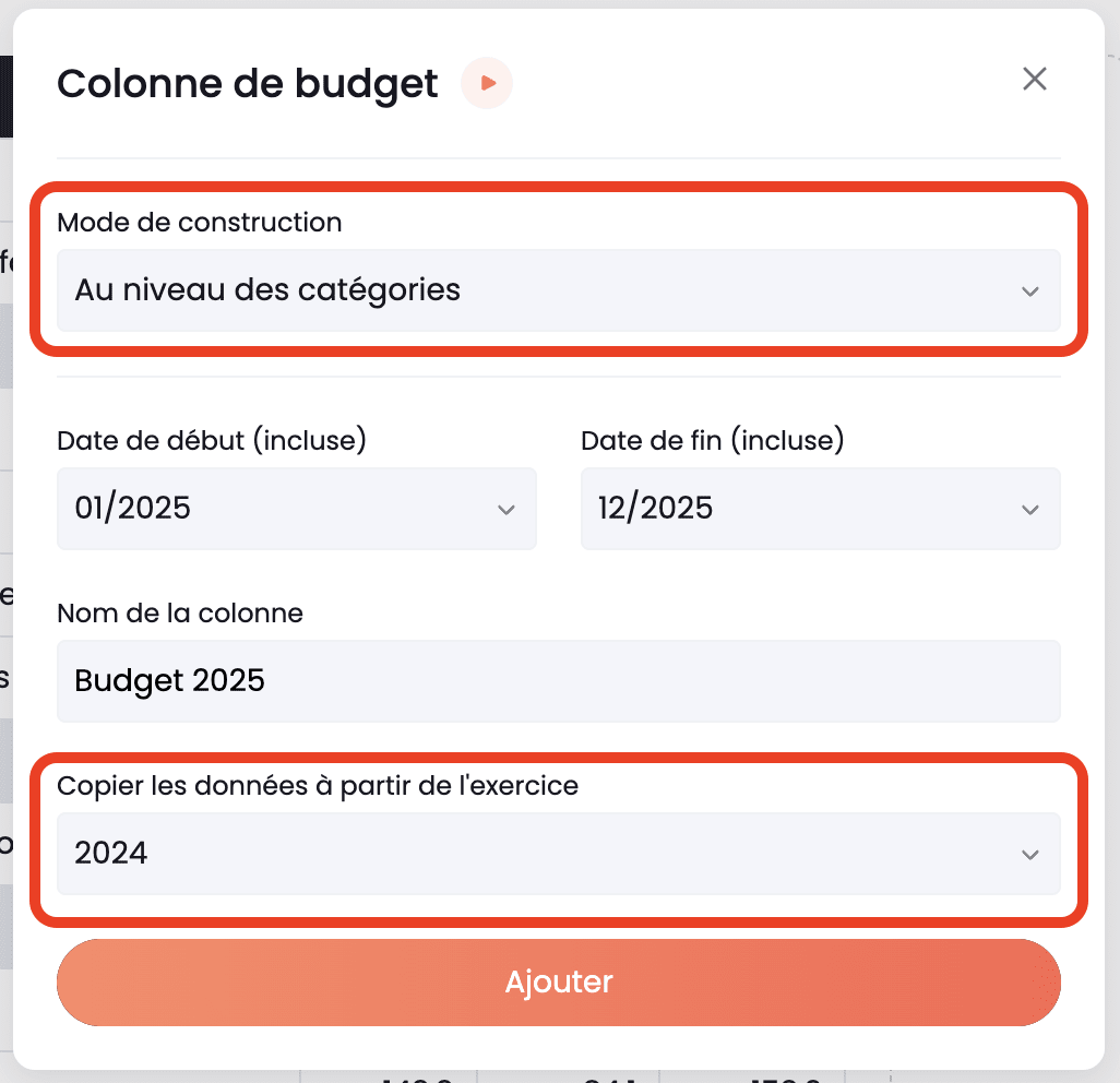boite de dialogue