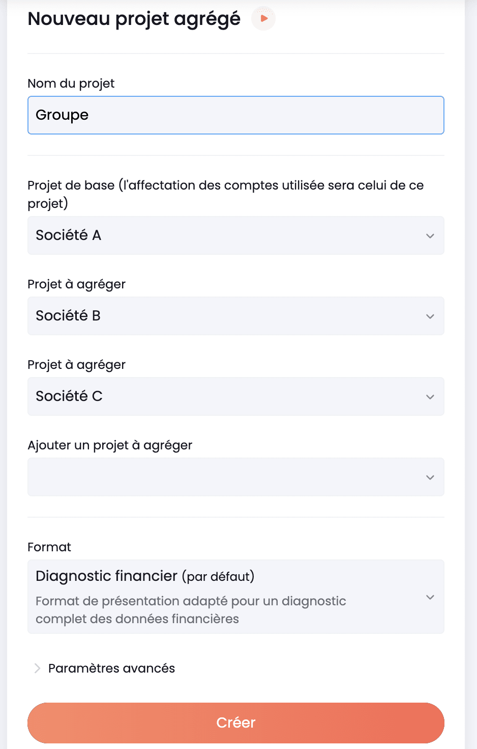 création projet agrégé