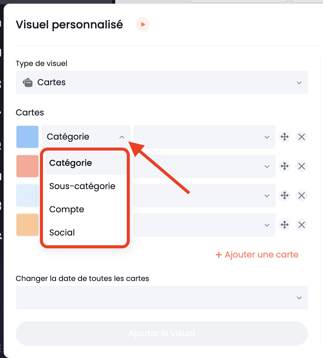choix catégorie
