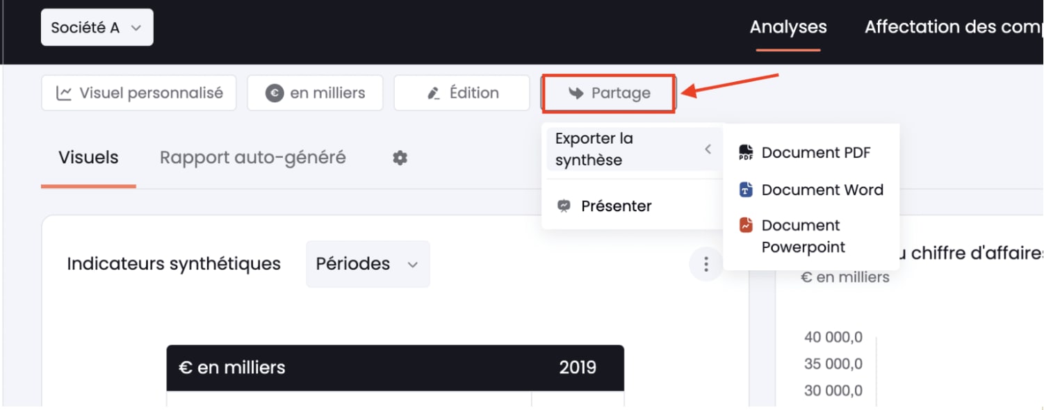 export données