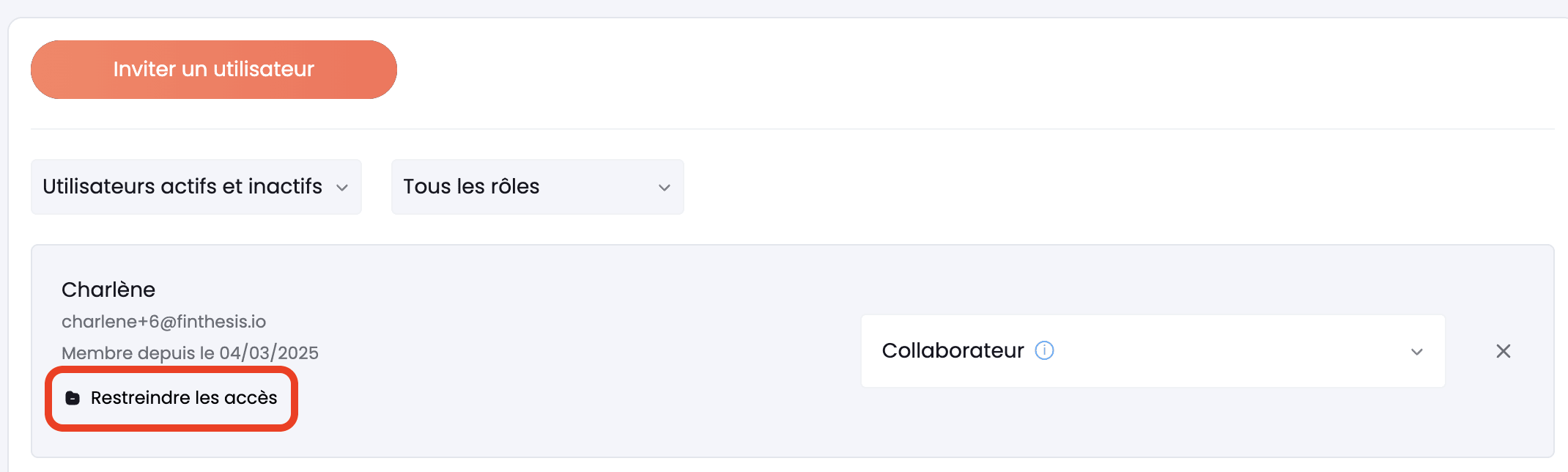 accès certains projets