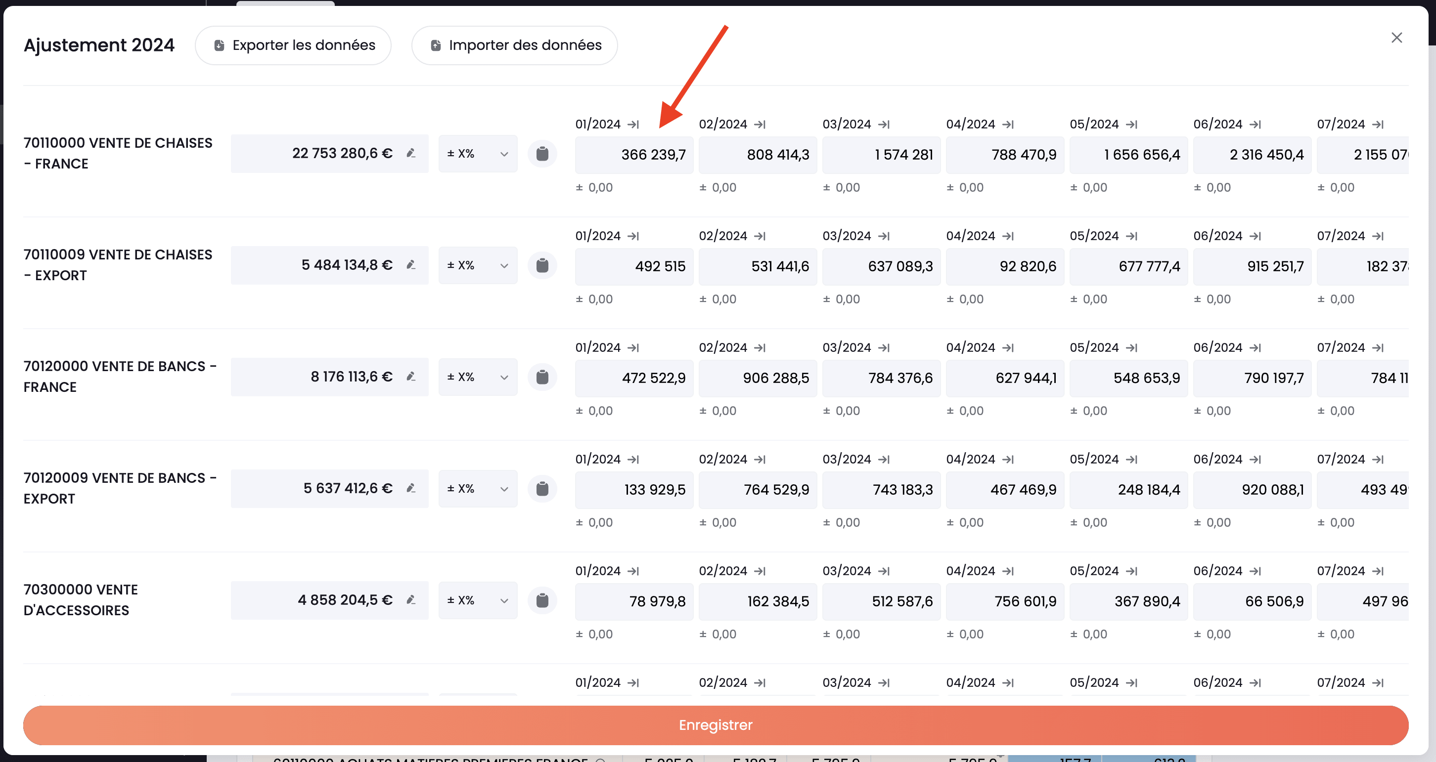 ajustement compte comptables