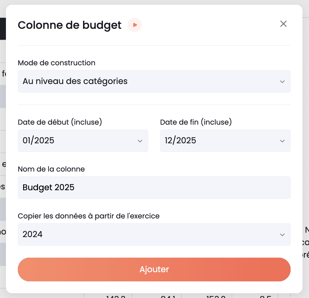 select the construction mode and period to use to start 