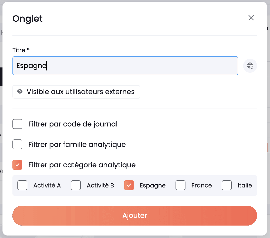 filtrer par axe analytique