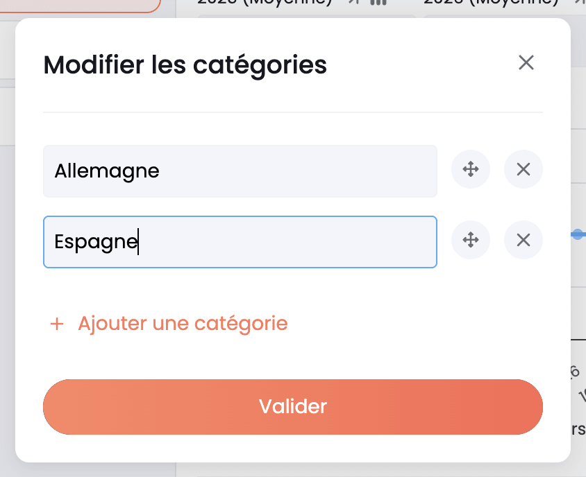 modifier des categories analytiques
