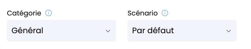 catégorie et mode de calcul