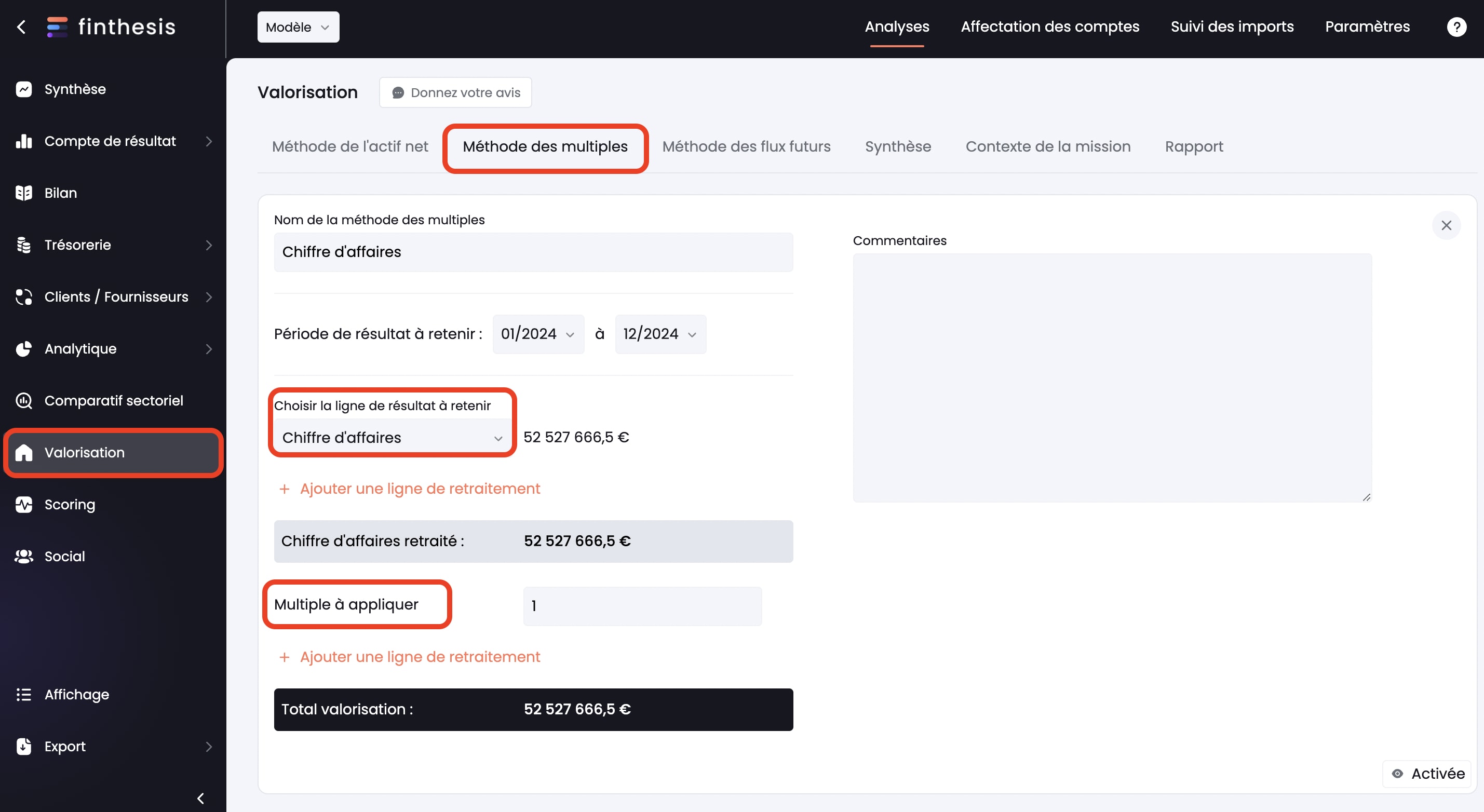 valorisation par les multiples