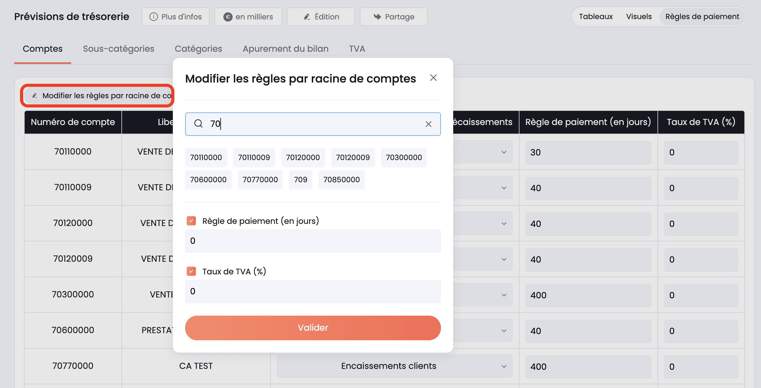 racine de compte