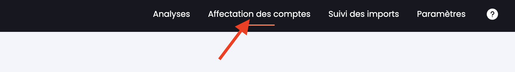Affectation des comptes