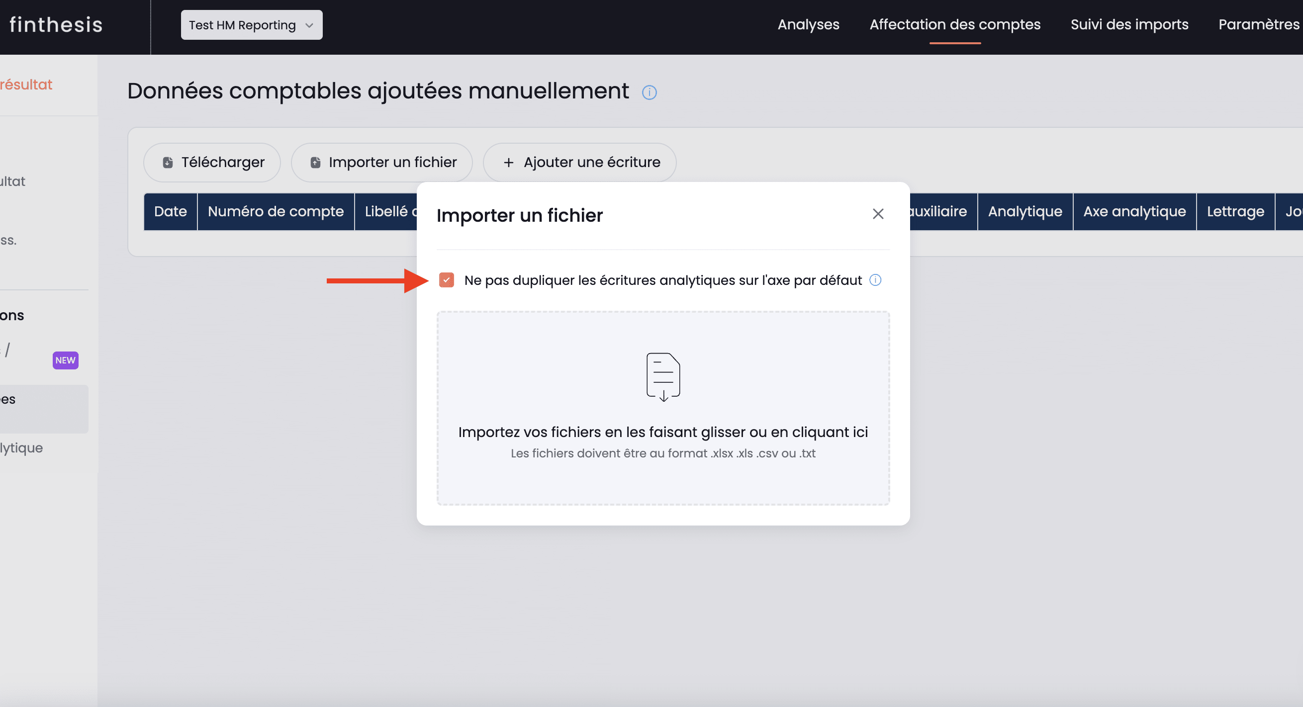 ne pas dupliquer les écritures analytiques sur l'axe par défaut