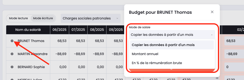 Modifier les charges sociales patronales