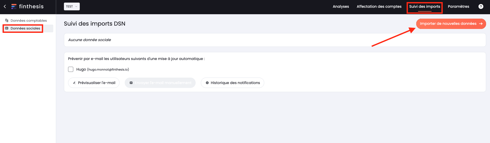 Importer de nouvelles données