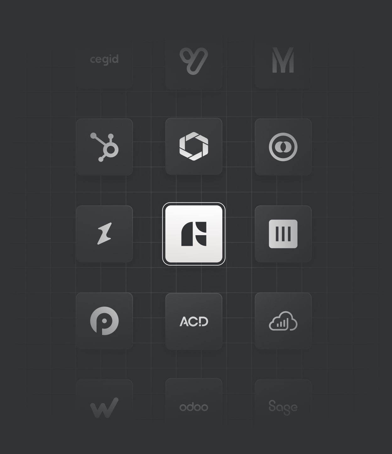 Icones des différents logiciels intégrés à Finthesis