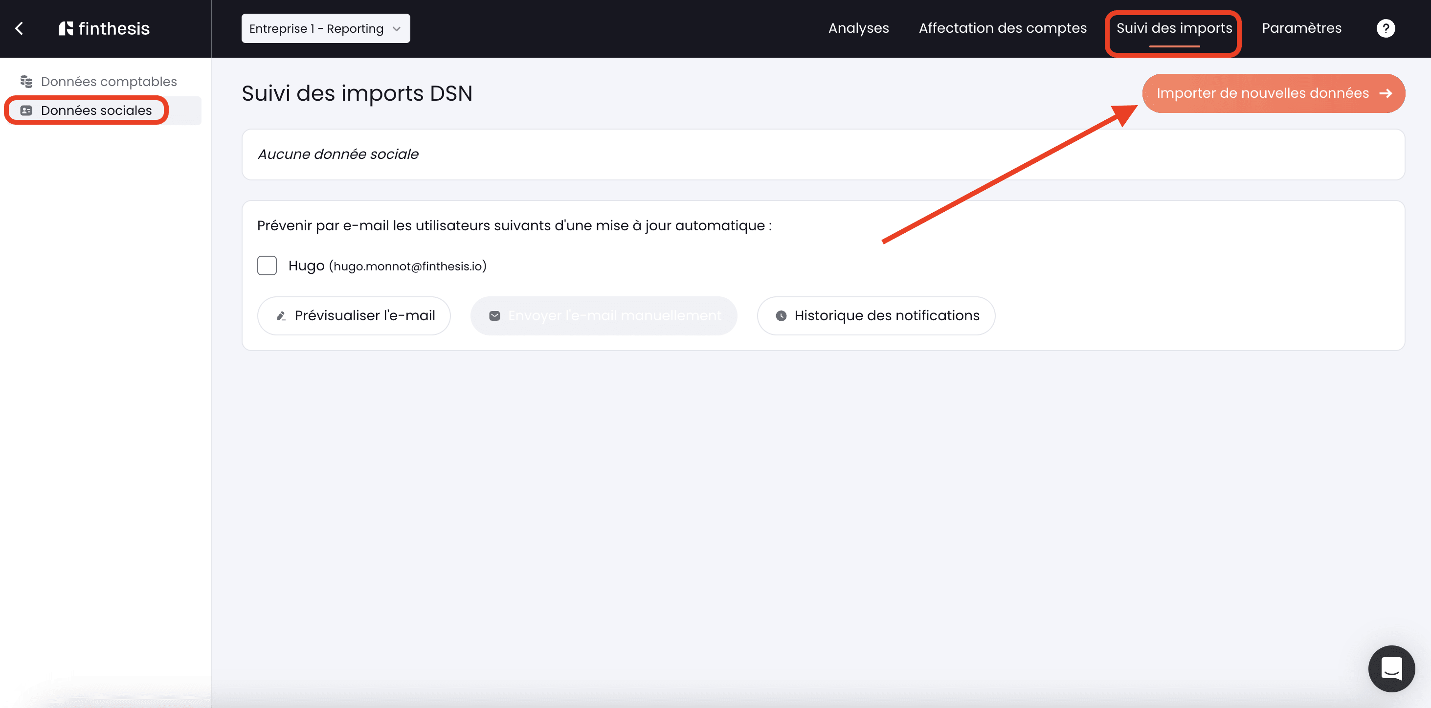 Importer de nouvelles données