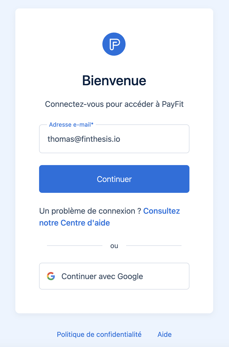 payfit connexion