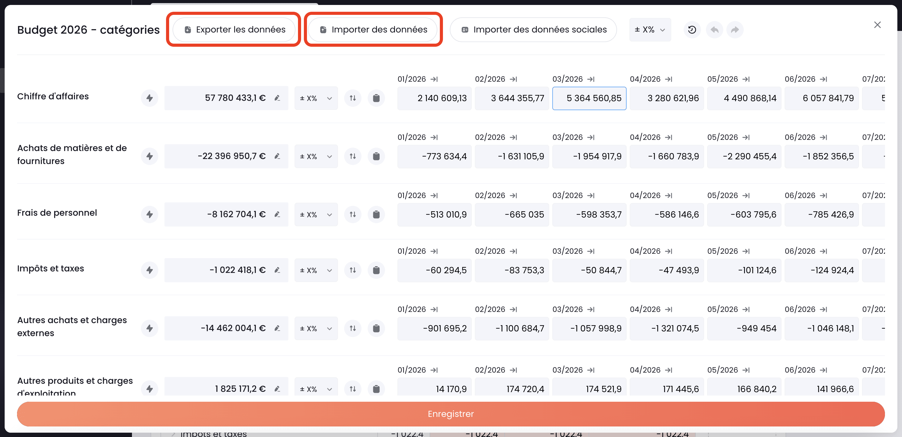 export on excel modify and then import massively
