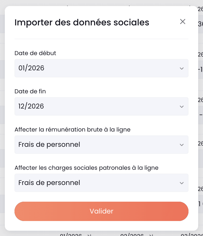 configuration import de données sociales