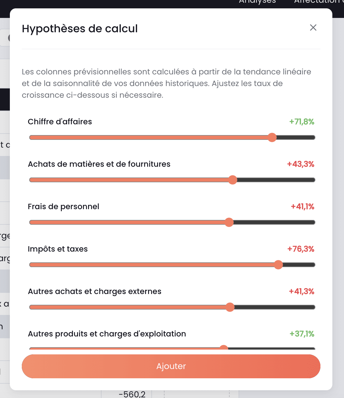 recalcul des % d'évolution